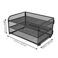 thumbnail image 2 of unbranded  Three-layer File Shelf Organizers Stackable Tray Holder for Desk Document Office Black, 2 of 8