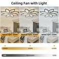 thumbnail image 3 of imerelez 35.4In Ceiling Fan with Lights, Remote Control 3 Color Temperatures,6 Gear wind Speed Fan Light, 3 of 8