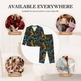 thumbnail image 6 of KLL Off-Road Vehicle Print Women's Long Sleeve Pajamas with Pants Sleepwear Loungewear 2 Set-X-Large, 6 of 7