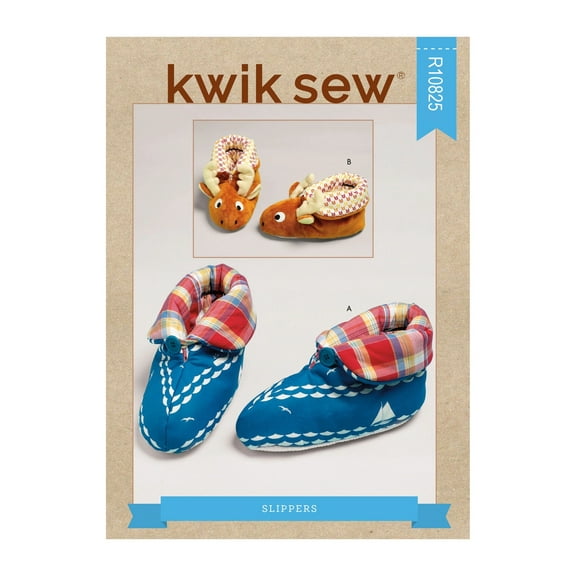 Kwik Sew Sewing Pattern R10825 (4383) - lippers, Size: A (XS-S-M-L-XL)