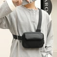 thumbnail image 3 of Bolso bandolera pequeño, bolso de hombro lateral para hombres, mini bolso de mensajero para mujeres, negro, 3 of 6