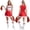 Red, variant on Women's Cheer Leader Costumes Cosplay Halloween Outfits Dress with Pom Poms Socks Red XL