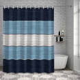 thumbnail image 3 of Shower Curtain Navy Blue Wood Grain Bathroom Curtains with Hooks, Waterproof Fabric Rustic Retro Wooden Plank Bath Shower Curtains Set for Bathroom Bathtubs Decor 36x72 Inch, 3 of 9