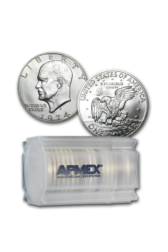 1974-S 40% Silver Eisenhower Dollars 20-Coin Roll BU
