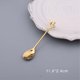thumbnail image 2 of Cute Spoon Creative Dessert Teaspoon Appetizers Cocktail Coffee Leaf Mini Cake Seafood Stainless Steel Stirring, 2 of 9