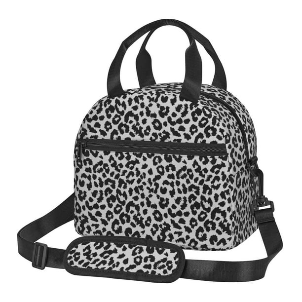 Easygdp Similar To Leopard Print Caja de Almuerzo para Mujeres y Hombres, Bolsa de Almuerzo Insulada, Bolsas Reutilizables Impermeables para Viajes, Trabajo y Picnics