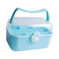thumbnail image 3 of Caja de costura portátil BLESIY organizador de accesorios para el cabello Estuche de almacenamiento azul, 3 of 8