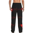 thumbnail image 3 of Daiia Cardiogram and Heart Men's Sleep Pant with Pockets and Drawstring,Pajama Pants-Large, 3 of 9