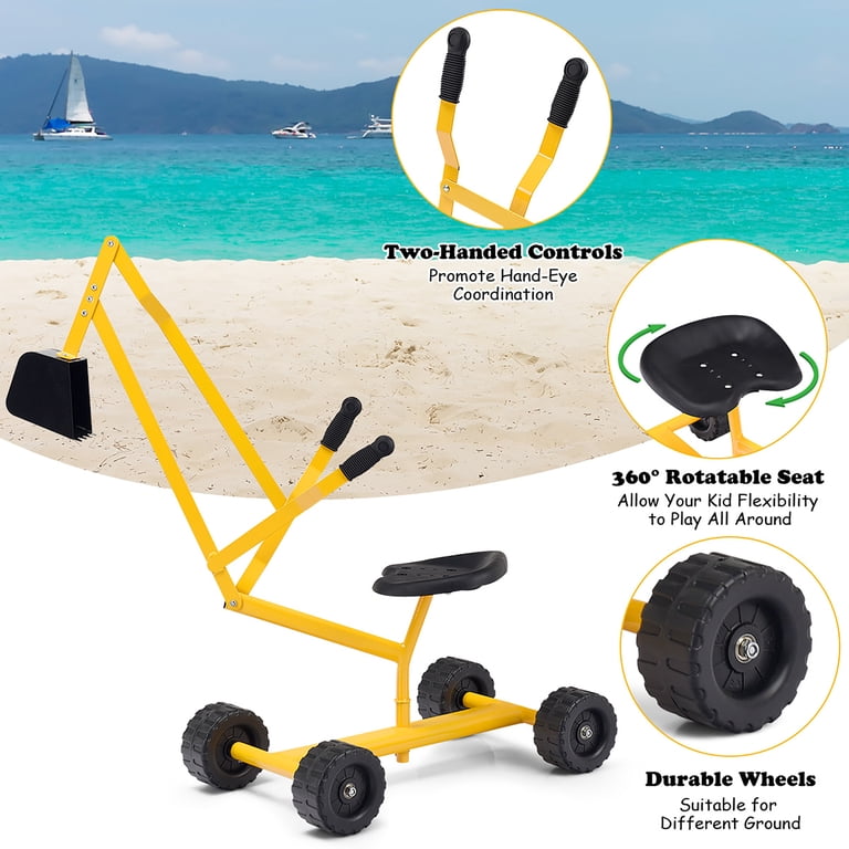Costway Heavy Duty Kid Ride-On Sand Digger Excavator photo 5