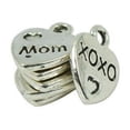 thumbnail image 1 of 2x50 piezas I Love MOM XOXO dijes de corazón boda joyería familiar fabricación DIY 2 piezas, 1 of 7