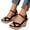 black, variant on Women’s Espadrille Wedge Sandals, Cross Strap Buckle Platform Summer Shoes