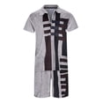 thumbnail image 3 of toraway Men's Sets Outfits 2 Piece Summer Autumn Men's Casual Striped Gradient Ramp Print Two Piece Suit Zipper Short Sleeve Top Suit Drawstring Pocket Short Set XXXL, 3 of 4