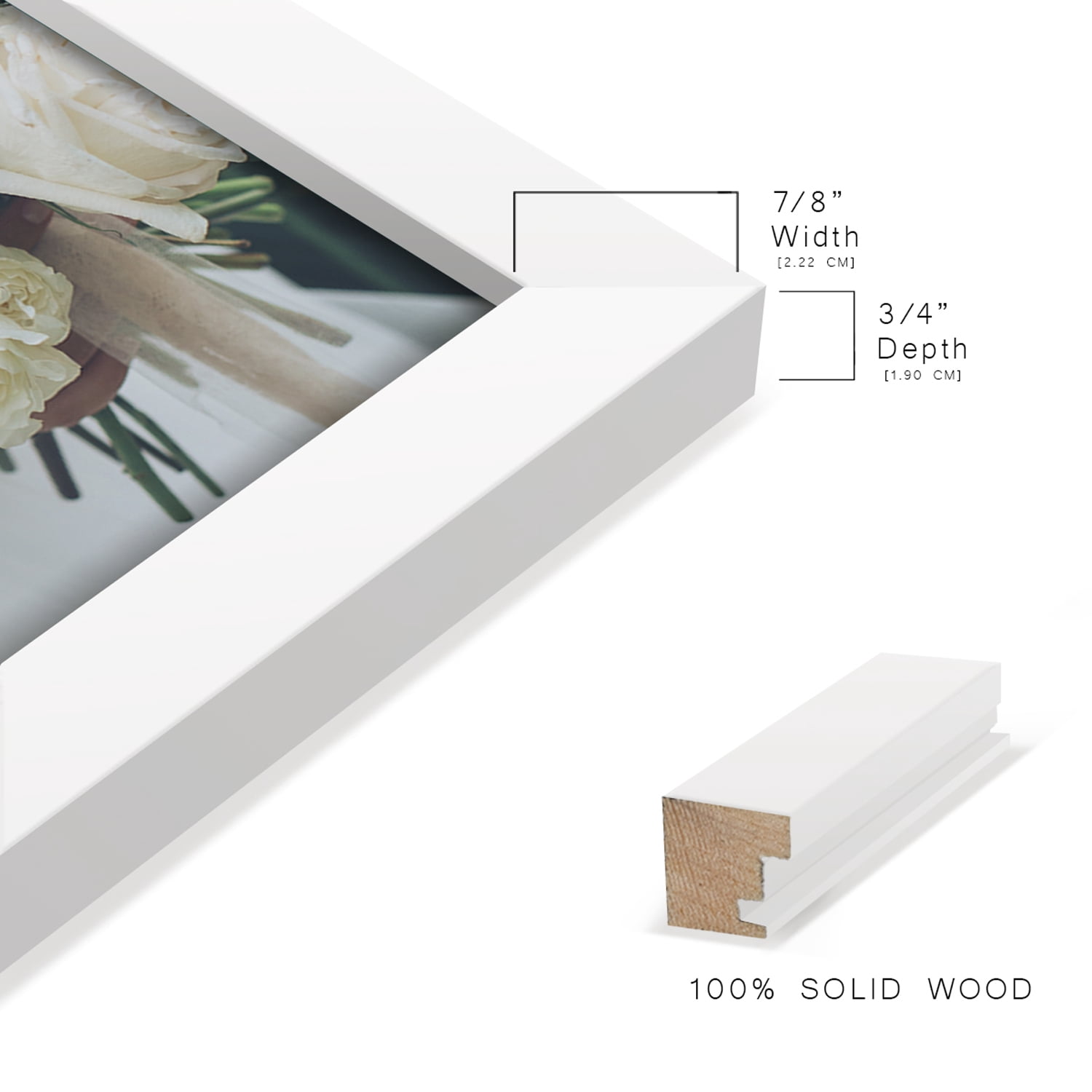 Modern 8 in. x 10 in. White Picture Frame (Set of 2)