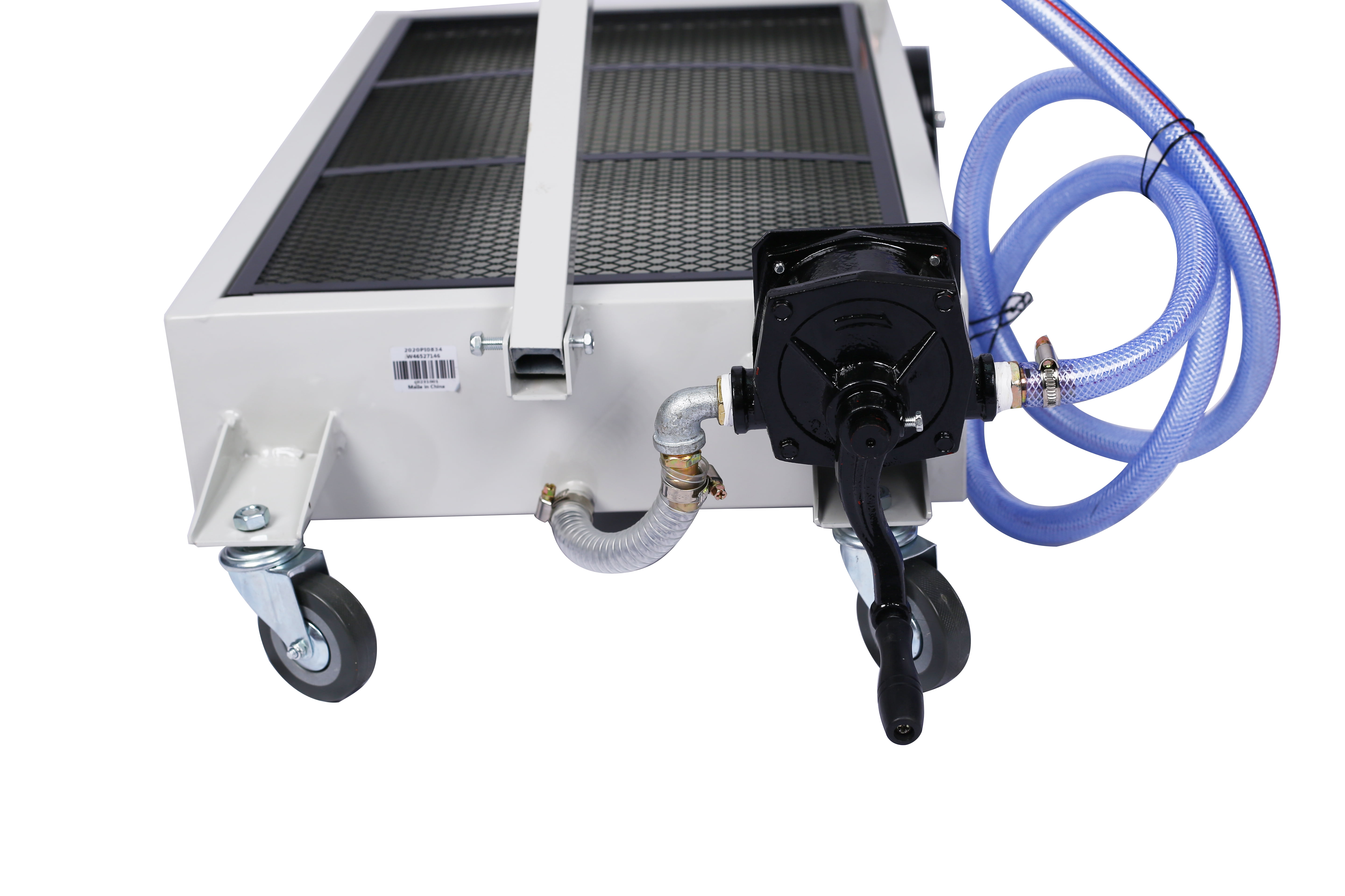 15-Gallon Oil Drain Pan, High-Impact Polypropylene, Manual Pump, Low-Profile Design