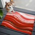 thumbnail image 4 of Rectangle Area Rug 2x3ft,Abstract Bending Striped Washable Carpet Non-Slip Runner Accent Rugs Indoor Floor Mat for Bedroom Living Room Decor,Red Gradient Wave Pattern, 4 of 9