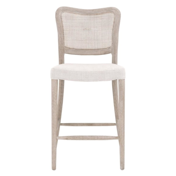 Starlight Canyon Home Gray Counter Stool with Backrest – Wooden Counter Height Bar Chair