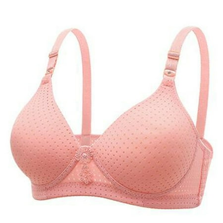 

HOMBOM Racerback Sports Bras for Women Comfortable Breathable No Rims Underwear Hot Pink L(8)