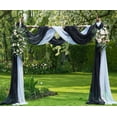 thumbnail image 3 of Warm Home Designs 55 Inches Wide x 4 Yard Long Black Sheer Bulk Fabric for Wedding Arch Decorations or Crafts. AF BLACK 144, 3 of 4