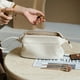 thumbnail image 3 of Minnieouse Estuche de maquillaje de cuero PU de gran capacidad, organizador de artículos de tocador multifuncional, bolsa de almacenamiento con Bolsas de maquillaje Blanco, 3 of 6