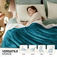 thumbnail image 7 of IR Imperial Rooms Sherpa Bed Blanket Soft Thick & Warm Fluffy Plush Winter Fleece Reversible Lightweight Throw (50x60) Teal, 7 of 7