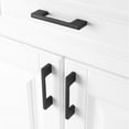 thumbnail image 4 of KOOFIZO 10 Pack Wide Foot Cabinet Bar Pull - Black Modern Solid Handle, 3 Inch/76mm Screw Spacing, 4 of 7
