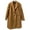 Camel, variant on Women's Faux Wool Notched Lapel Fully Lined Fashion Coat (Camel, XL)