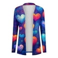thumbnail image 3 of Xdegoge Valentines Cardigan for Women Long Sleeve Open Front Cardigans Fashion Playful Love Heart Prints Top Casual Loose Plus Size Versatile Outfits, 3 of 4