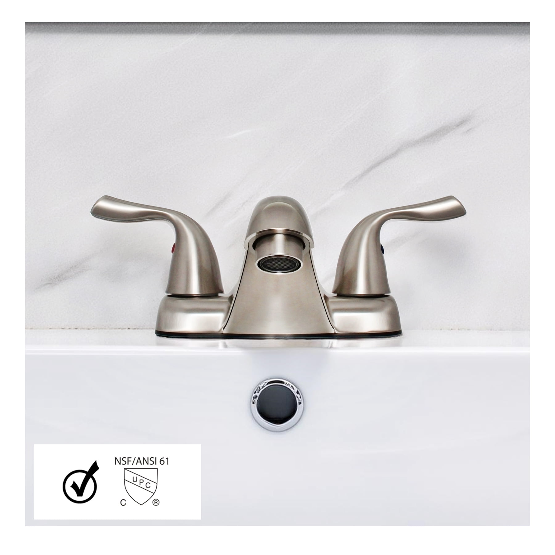 WMF Stainless Steel Silver 2-Handle Bathroom Sink Faucet