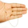 thumbnail image 5 of 14k Rose Solid Gold Mirror Box Chain Necklace, 0.6mm, 20", 5 of 5