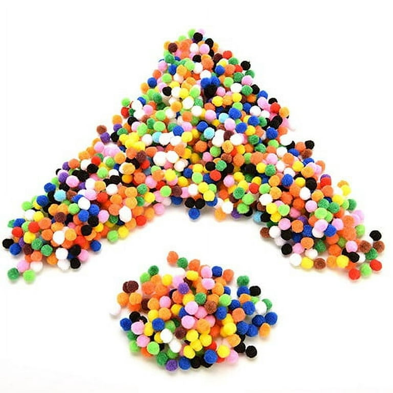 2000 Pieces 6 mm Assorted Pom Poms for Crafts, Small Christmas Pompoms Arts  and Crafts Fuzzy Poms Ball, Christmas Holiday Costume Pom Hobby Supplies