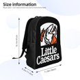 thumbnail image 3 of Mochila de viaje Little Caesar para portátil, para la universidad, la escuela, la oficina, el trabajo, la escuela, etc., color negro., 3 of 5