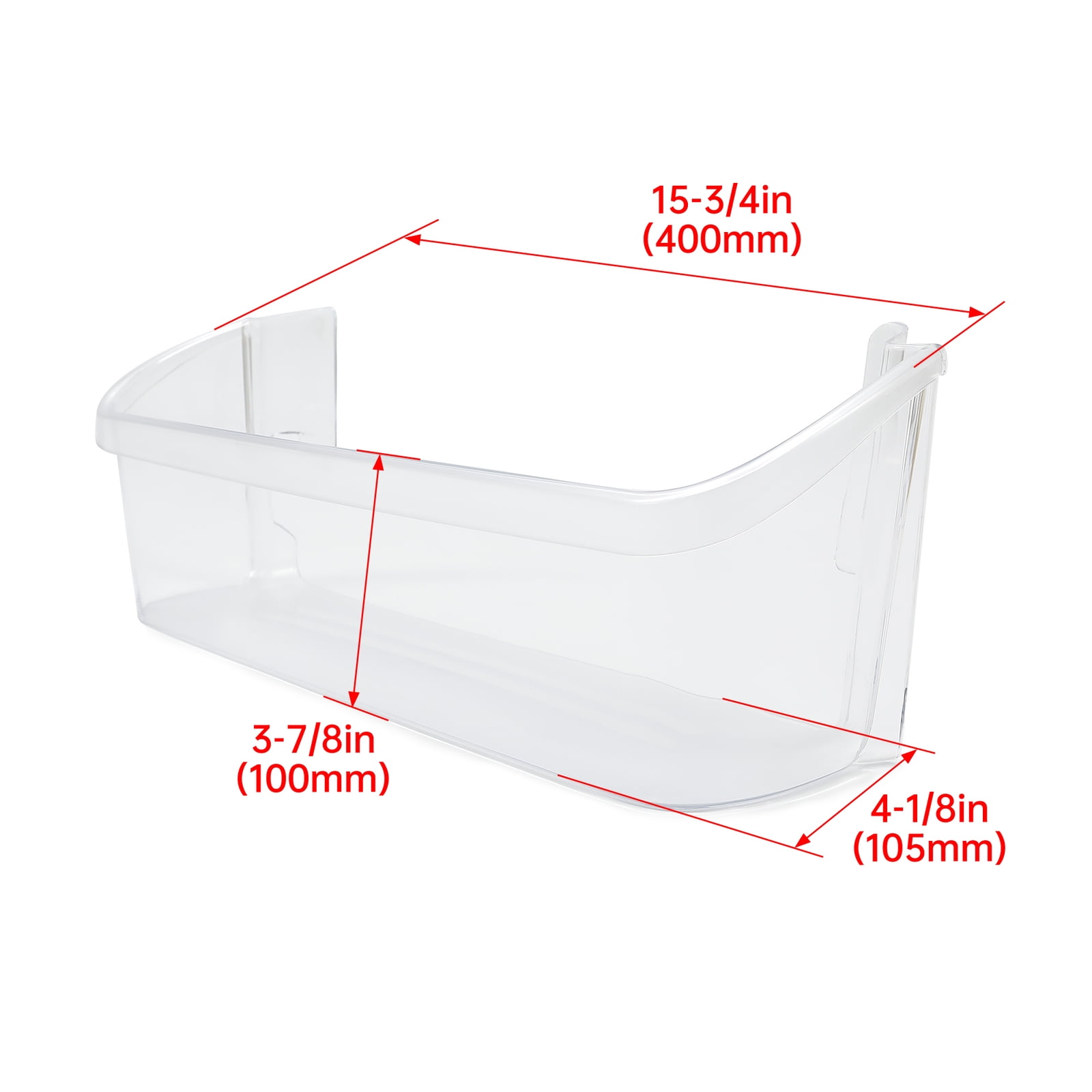 Door Bin Shelf Clear Compatible with Frigidaire Refrigerator 240323002 240323001