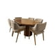 thumbnail image 1 of Comedor para 6 personas de madera de parota color café oscuro, 1 of 7