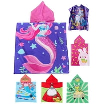 0-7T Beach Towel with Hood Boys Girls Hooded Towels Bath Robe for Toddler/Little Kids 24" x 48"