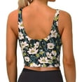 thumbnail image 3 of Lsque Flowers Printed Women'S Sports Bra, Compression, Moisture Wicking, High-Impact Sports Bra For Women,Supportive sports bra-Medium, 3 of 9