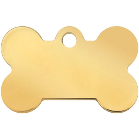 UPC: 0736511469080 | Small Bone Shape Dog Tag with Plated Brass