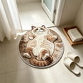 thumbnail image 3 of 3D Cute Cat Round Floor Mat, Funny Animal Print Non Slip Rug for Bedroom Entrance Home Decor, 3 of 6