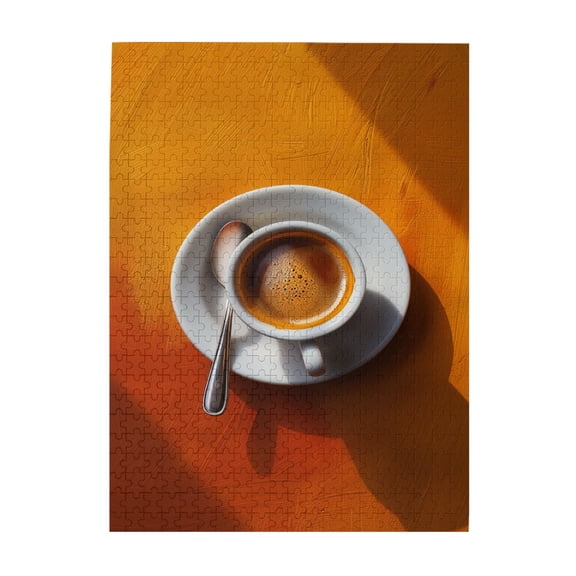 500 PCS 500 Piece Puzzle For Adults Classic Coffee,Enjoy The Puzzle Solving Process,Gift For Coffee Lovers,Unique And Beautiful Design,Exquisite Coffee Wooden Puzzle As Home Decoration