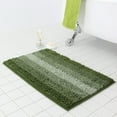 thumbnail image 2 of Soft Bathroom Rug Non-Slip Green Chenille Furry Bath Mats 32"x20" Absorbent Water Rugs for Bathtub Shower Room, 2 of 6