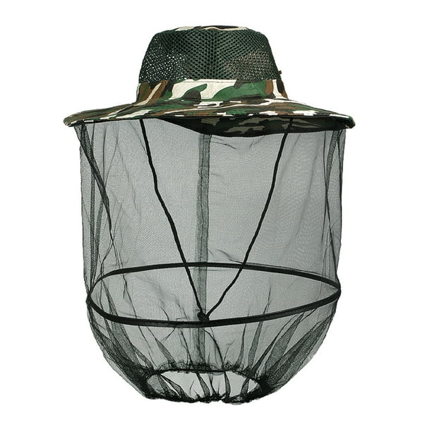 Protector Cara Sombrero Maleta Malla Insectos para La Pesca Al Aire Libre (camuflaje) Verde