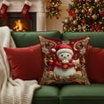 thumbnail image 7 of Christmas Throw Pillow Covers for Winter Decor 18x18" 3 Dimensional Gold Christmas Tree Pillowcase Home Sofa Bedroom Cushion Cover Decoration Cushion Covers, 7 of 7