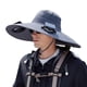 thumbnail image 3 of Sombrero de pesca al aire libre alimentado por energía solar con ventilador dual recargable USB incorporado | Protección solar de malla de ala ancha | Enfriamiento ajustable de 3 velocidades |, 3 of 6