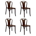 thumbnail image 1 of Ilios Innova | Set de 4 Sillas Bitsrot de Polipropileno Café, Diseño Minimalista con Acabado Textura Madera, Sillas Apilables para Comedor, Jardín, Restaurante o Cafetería, Resistentes y Ergonómicas, 1 of 9