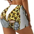 thumbnail image 2 of Kdxio Leopard Gnomes Print Workout Shorts for Women Seamless Soft Smooth Gym Yoga Scrunch Active Shorts, 2 of 5