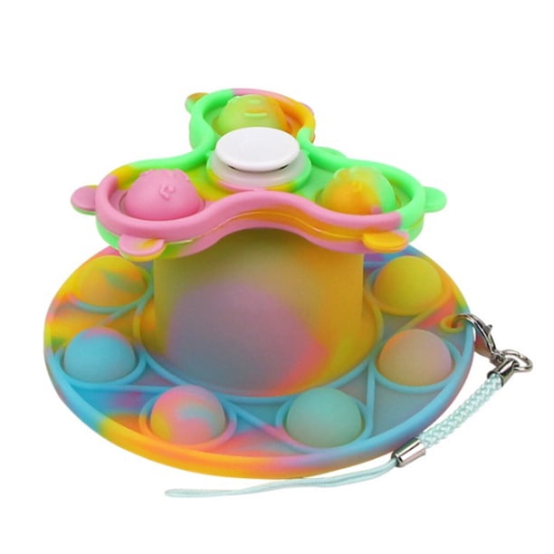 De Burbujas Luminosas, Juguete De Descompresión Con Luz Nocturna De Silicona, Regalo Para Niños Y Adultos Vogacara HA042884-03