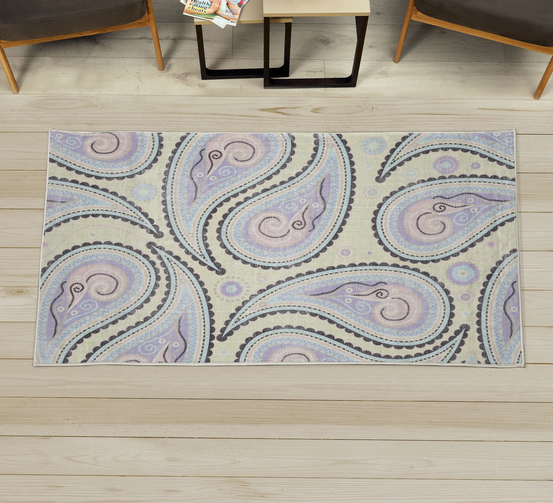 Continuous Carpet Pattern Paisley Decorative Rug, Continuous Fig Like Motifs Pattern Mandala ...