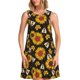 thumbnail image 1 of Fotbe Sunflowers And Bww Vestido de Verano sin Mangas para Mujer – Vestido Midi Línea A, Estilo Camiseta Floral, Vestido Playero Casual y Fluido, 1 of 7