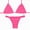 A21-Hot Pink, variant on Women's Bikini Sets Two Piece Swimsuit High Waisted V Neck Twist Front Adjustable Spaghetti Straps Bathing Suit（Hot Pink,M)