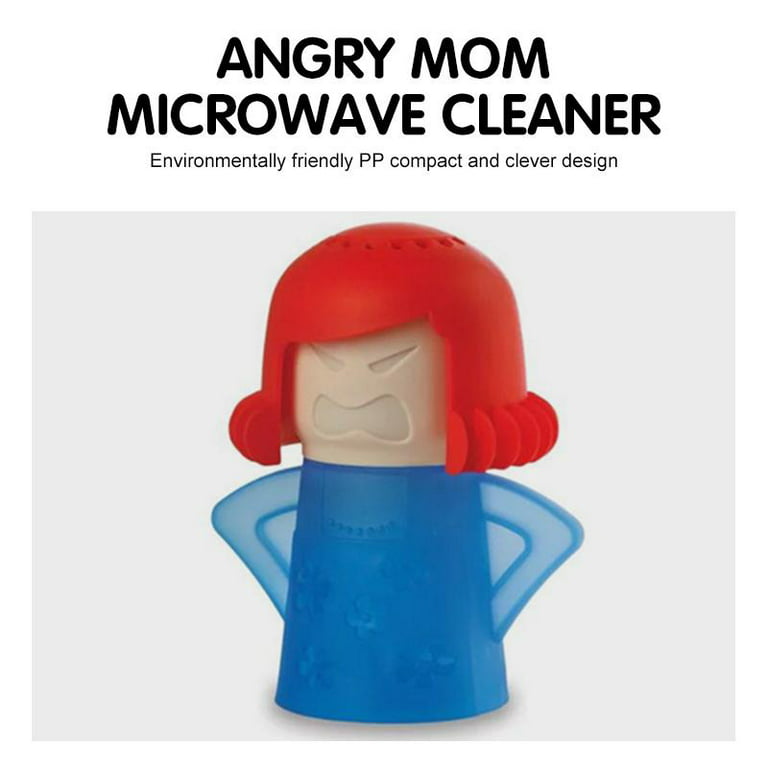 VONTER Angry Mama Microwave Cleaner Angry Mom Microwave Oven Steam Cleaner  Easily Cleans The Crud in Minutes. Steam Cleans with Vinegar and Water for  Home or Office Kitchens-Blue 