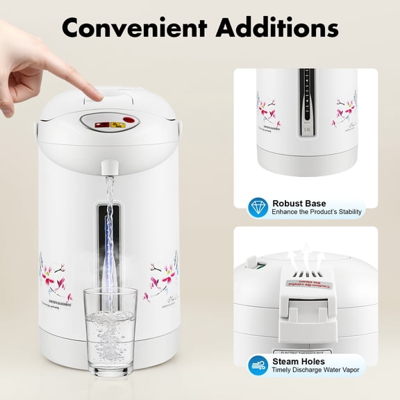 Hot Water Boiler, Tabletop Electric Kettle, Countertop Portable Hot Water Dispenser, Electric Thermos Pot